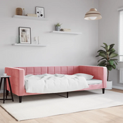 Letto da Giorno Rosa 100x200 cm in Velluto 354018