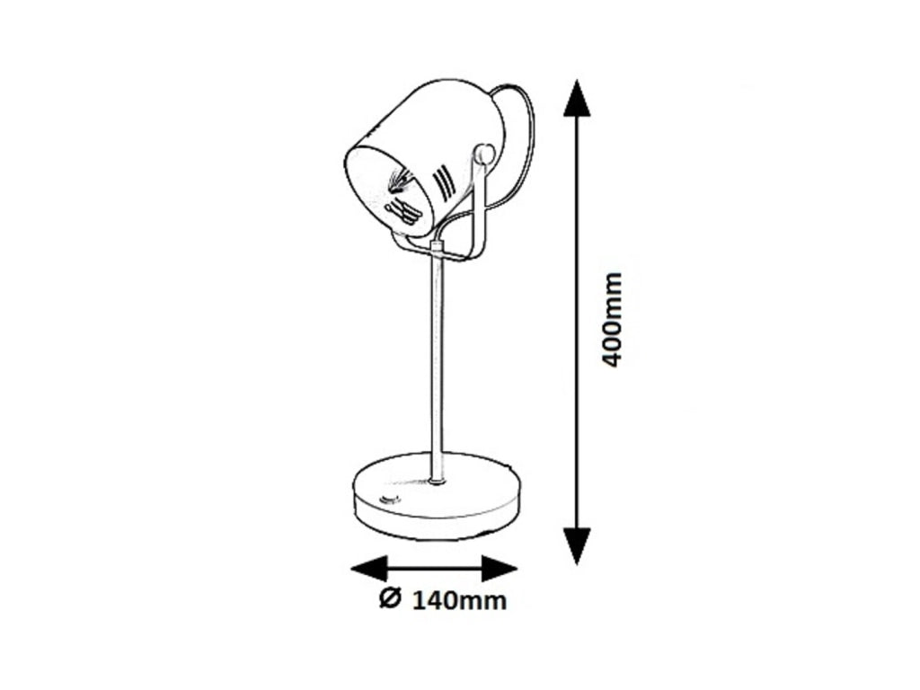Lampada da tavolo industriale bianca E14 Minuet 7015 Rabalux