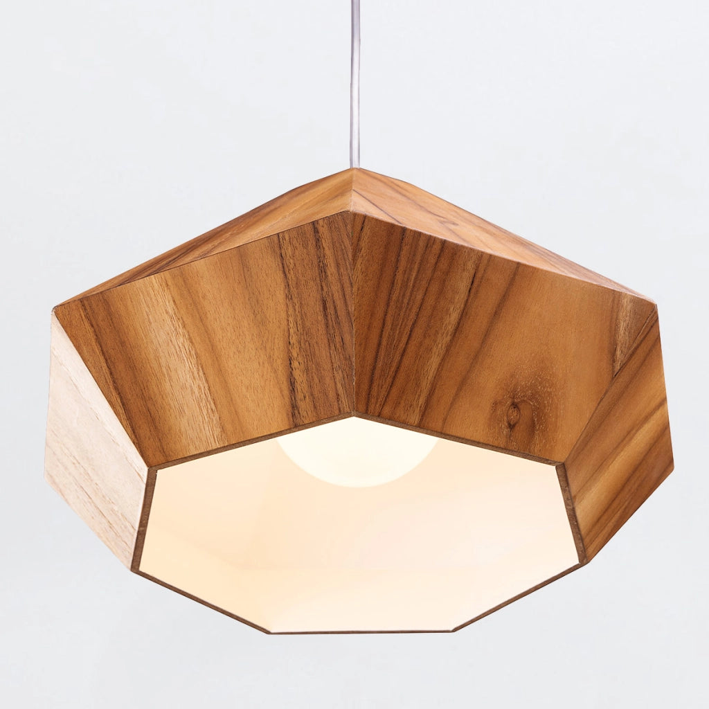 Lampada sospensione Quintiesse Diamond teak E27 1 luce