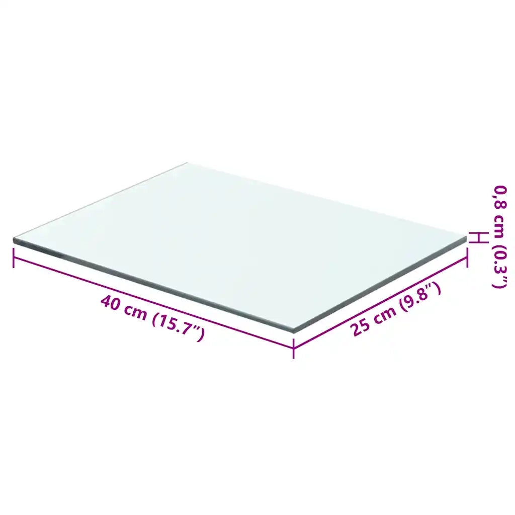Mensola | Ripiano | Scaffale in Vetro Trasparente 40x25 cm