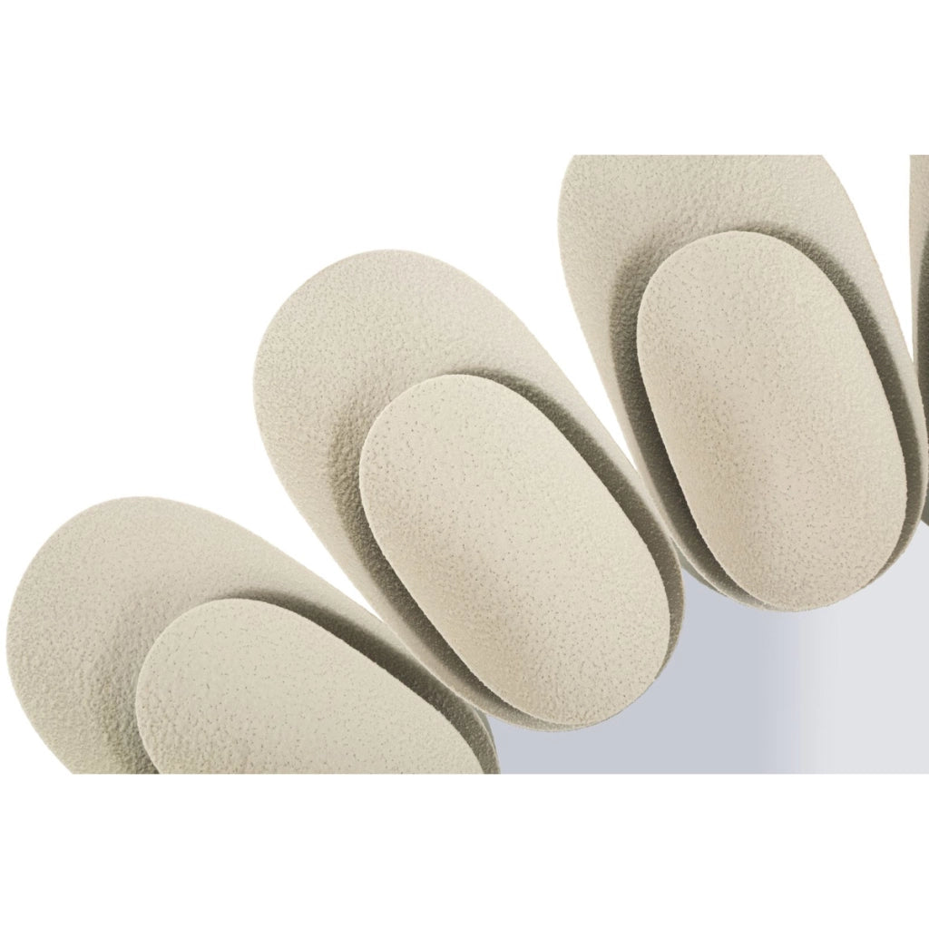 Specchio con Cornice VKH781, Beige, Metallo, 85x85x6 cm
