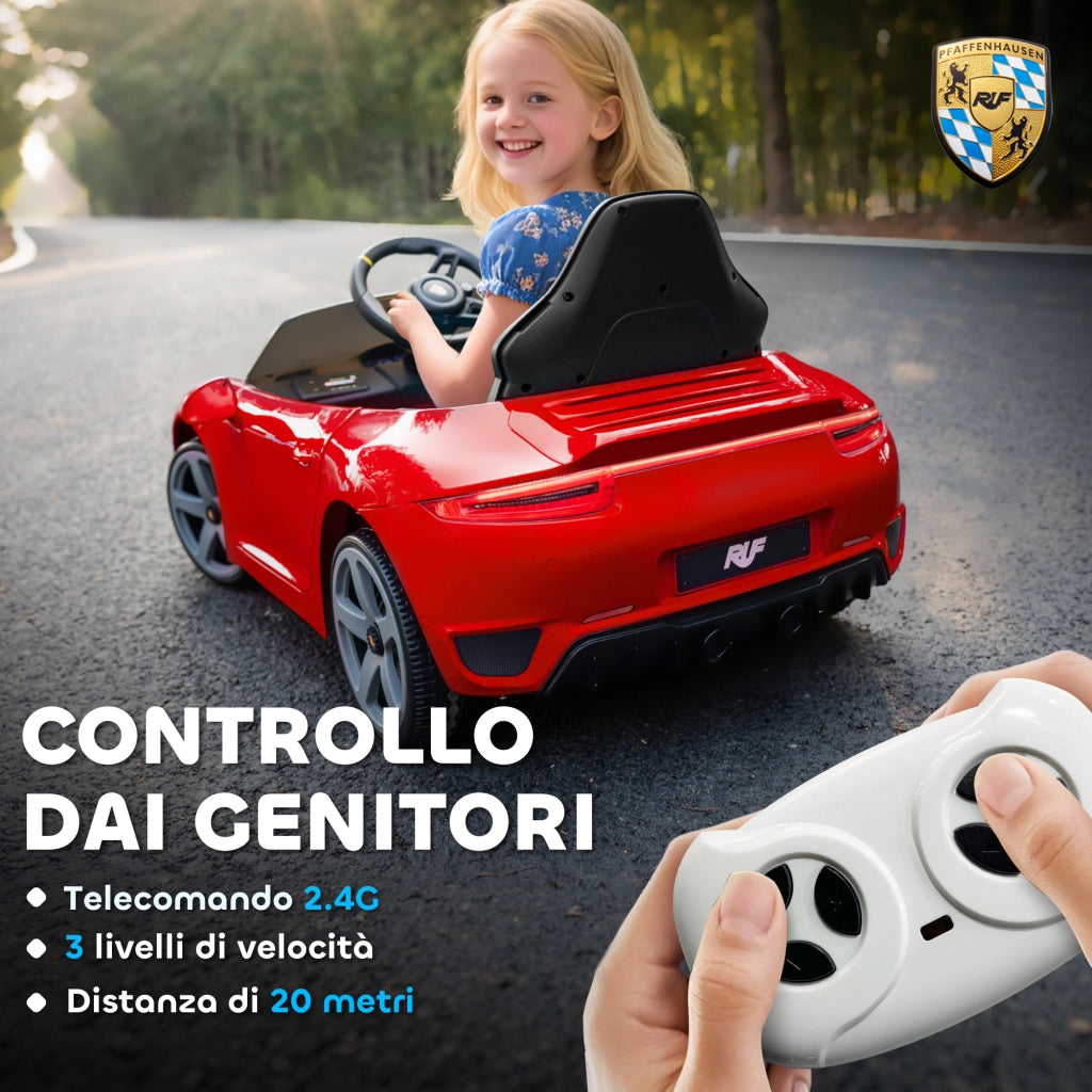 Casetta Auto Bambini 3-5 Anni ¨C zephmum ¨C Rosso, Telecomando, Sicurezza, Musica