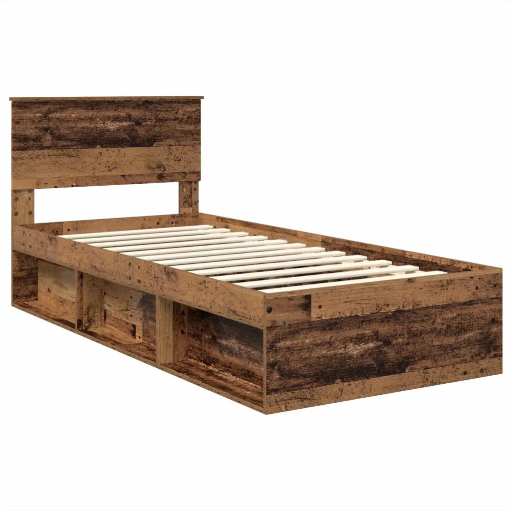 Struttura del letto-Giroletto Legno vecchio 75 x 190 cm Legno multistrato 342461