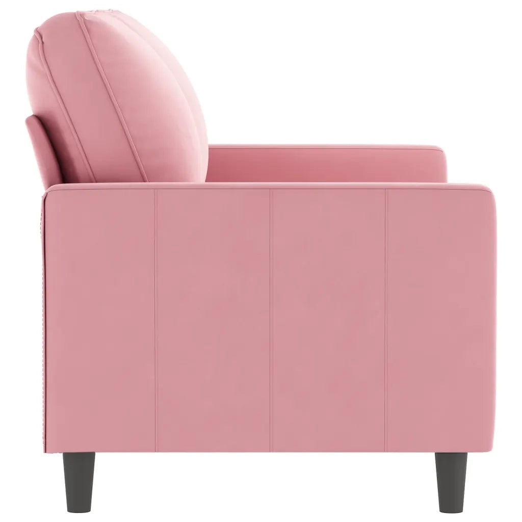 Divano a 2 Posti Rosa 120 cm in Velluto 359192