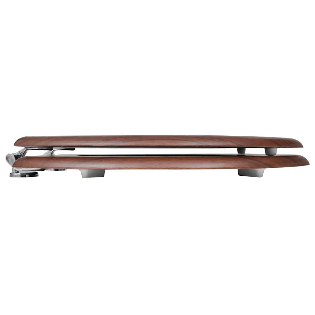 Tavolette WC con Coperchi 2 pz in MDF Marroni 275909