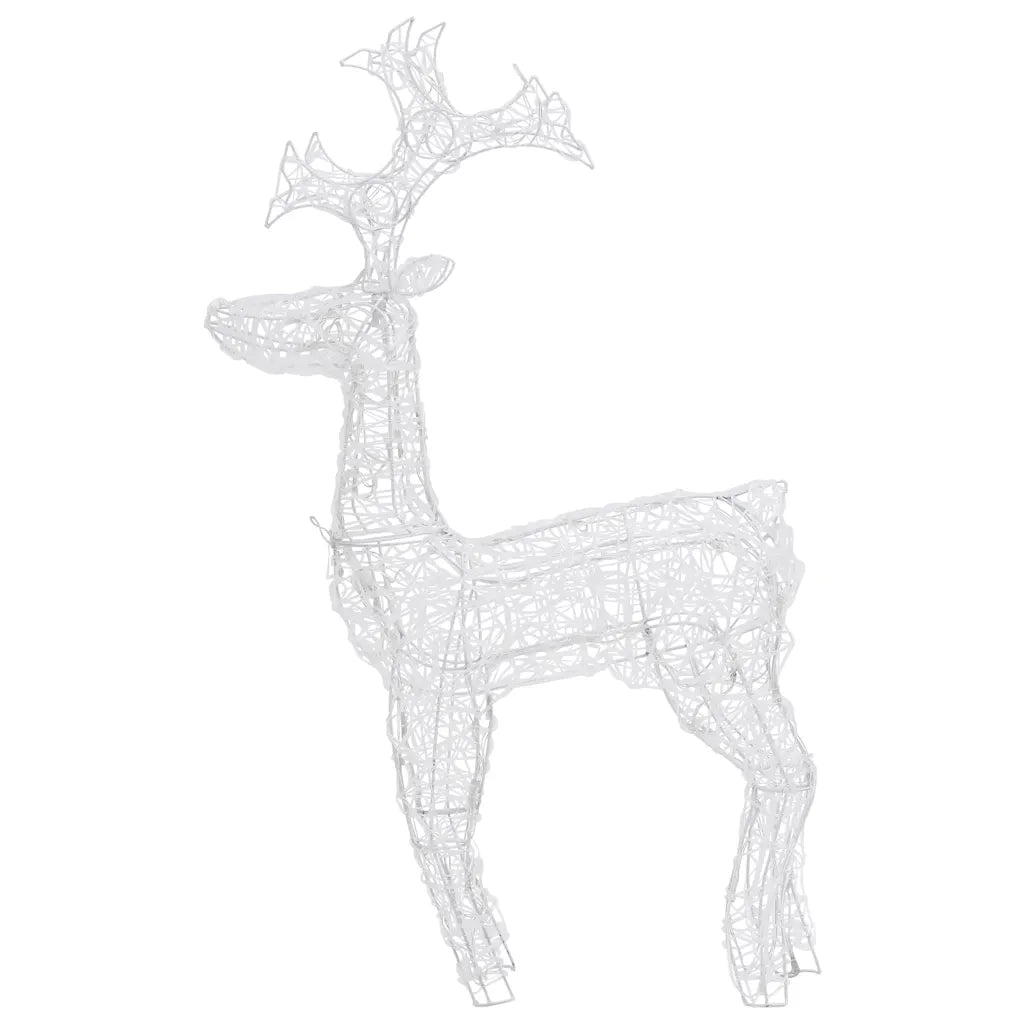 Renne e Slitta Decorazione Natale 90 LED 60x16x100 cm Acrilico 329779