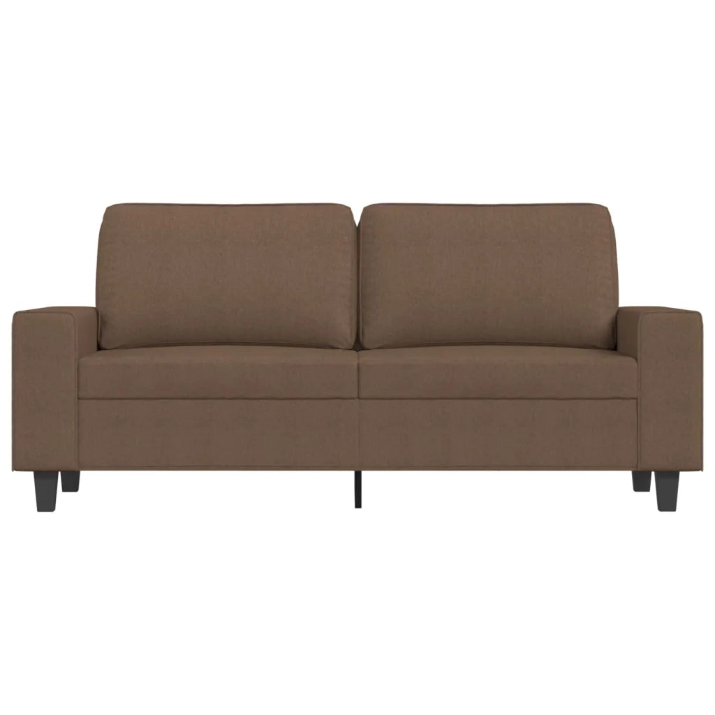 Divano a 2 Posti Marrone 140 cm in Tessuto 359394