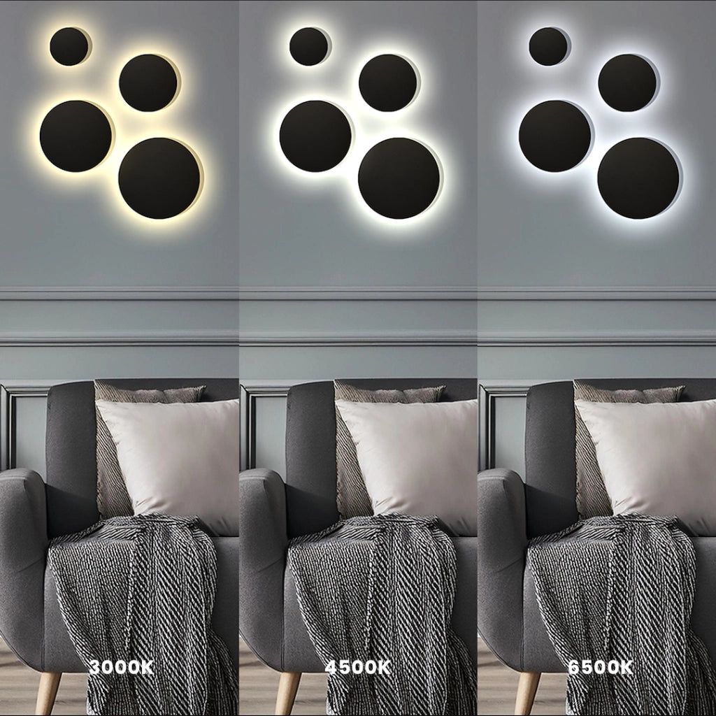 Applique esterna nera Disk Ø12 LED 9W CCT IP65