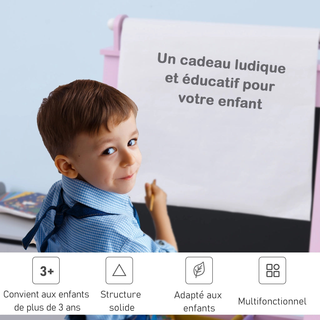 Tavolo da Disegno per Bambini ¨C Minimal ¨C MDF Rosa
