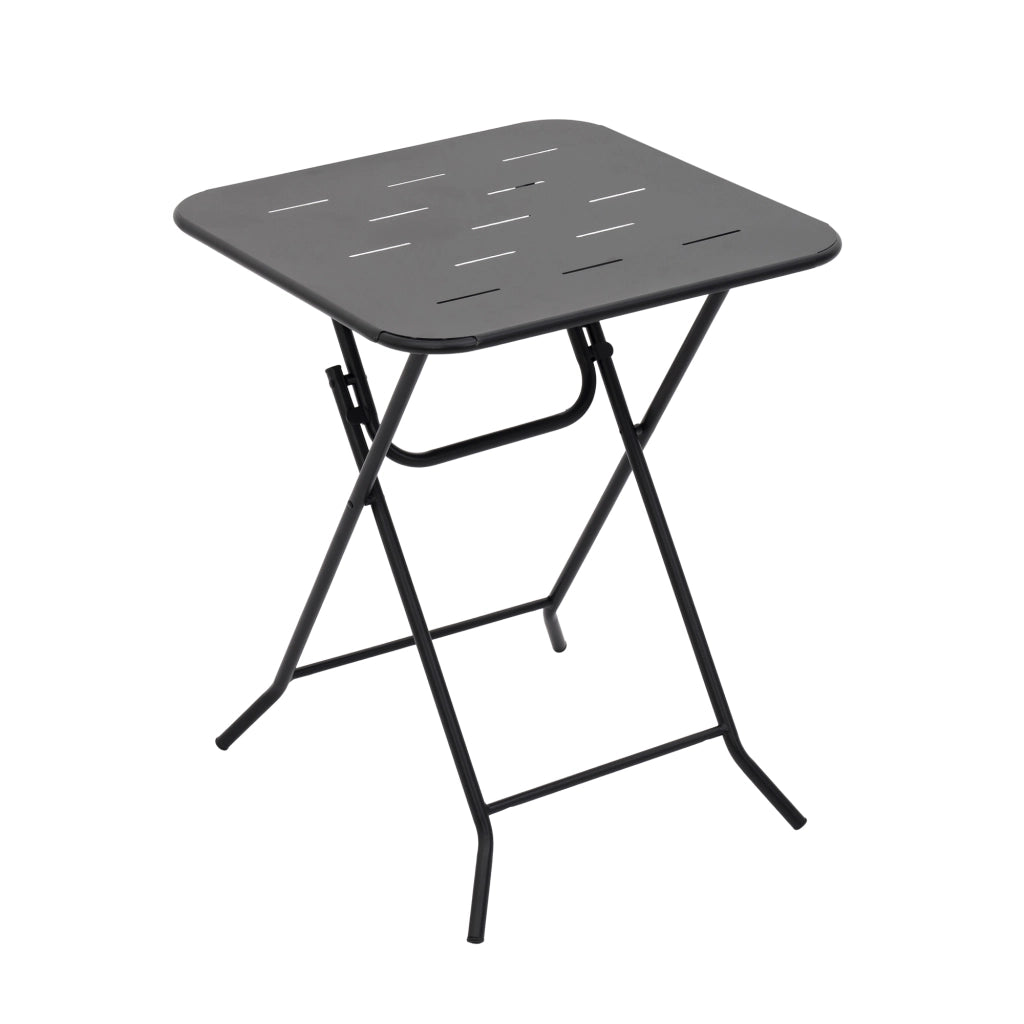 TAVOLO BISTRO PIEGHEVOLE SET DA 3 PEZZI 60x60x73 cm NERO