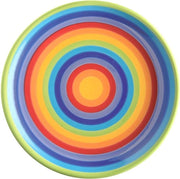 Piatti Ceramici a Strisce Colorate 21 cm Tavola Medio