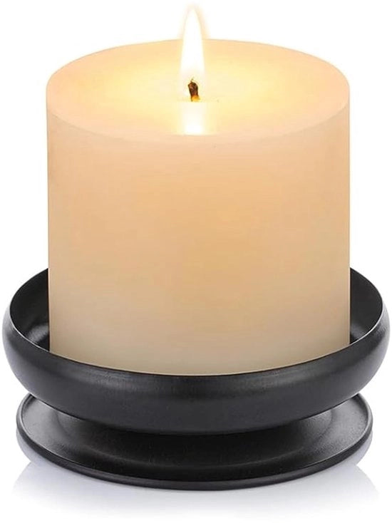 Standarizzatore per candele in metallo - moderno candelabro decorativo - lampada a vento per matrimonio/natale - diametro 10 cm - diametro foro 1 cm
