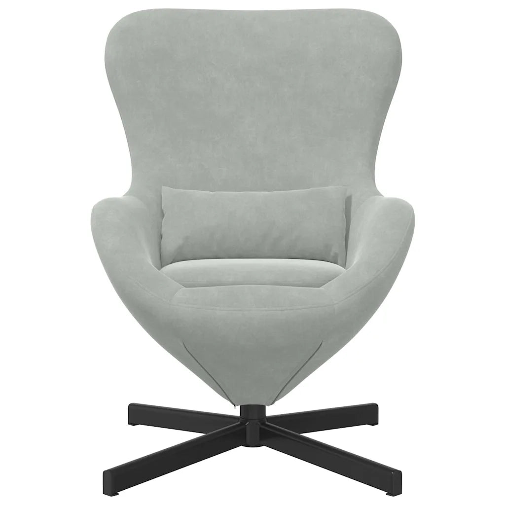 Poltrona uovo Grigio chiaro 63 x 73 x 90 cm Velluto 42002756