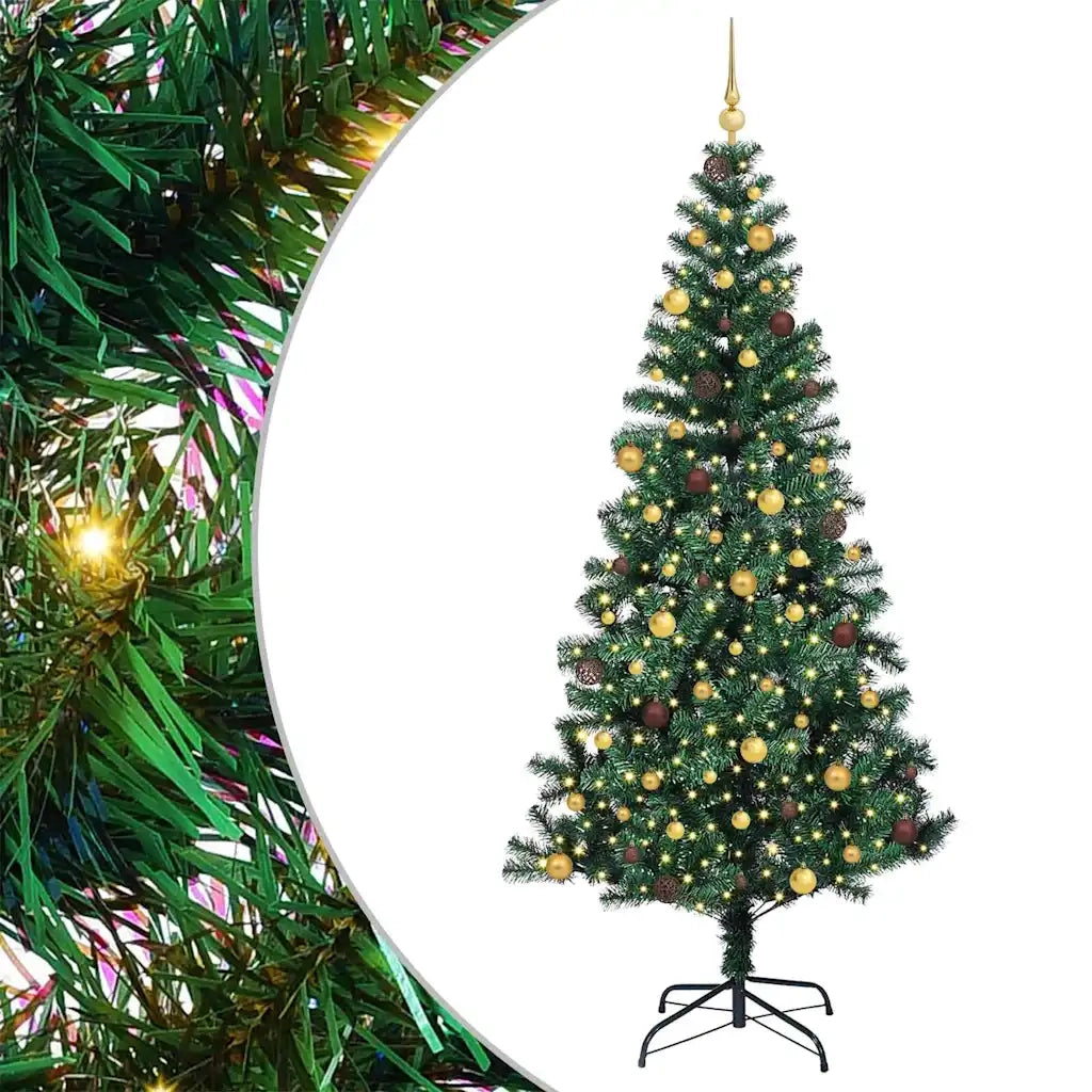Albero di Natale artificiale con luci integrate Verde 240 cm 3396785