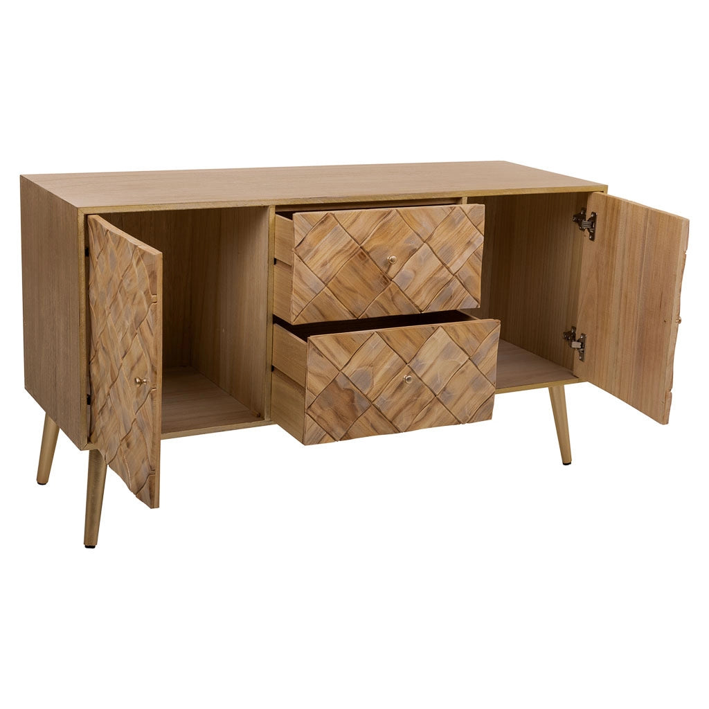 Mobile base in legno marrone 118x41x65h