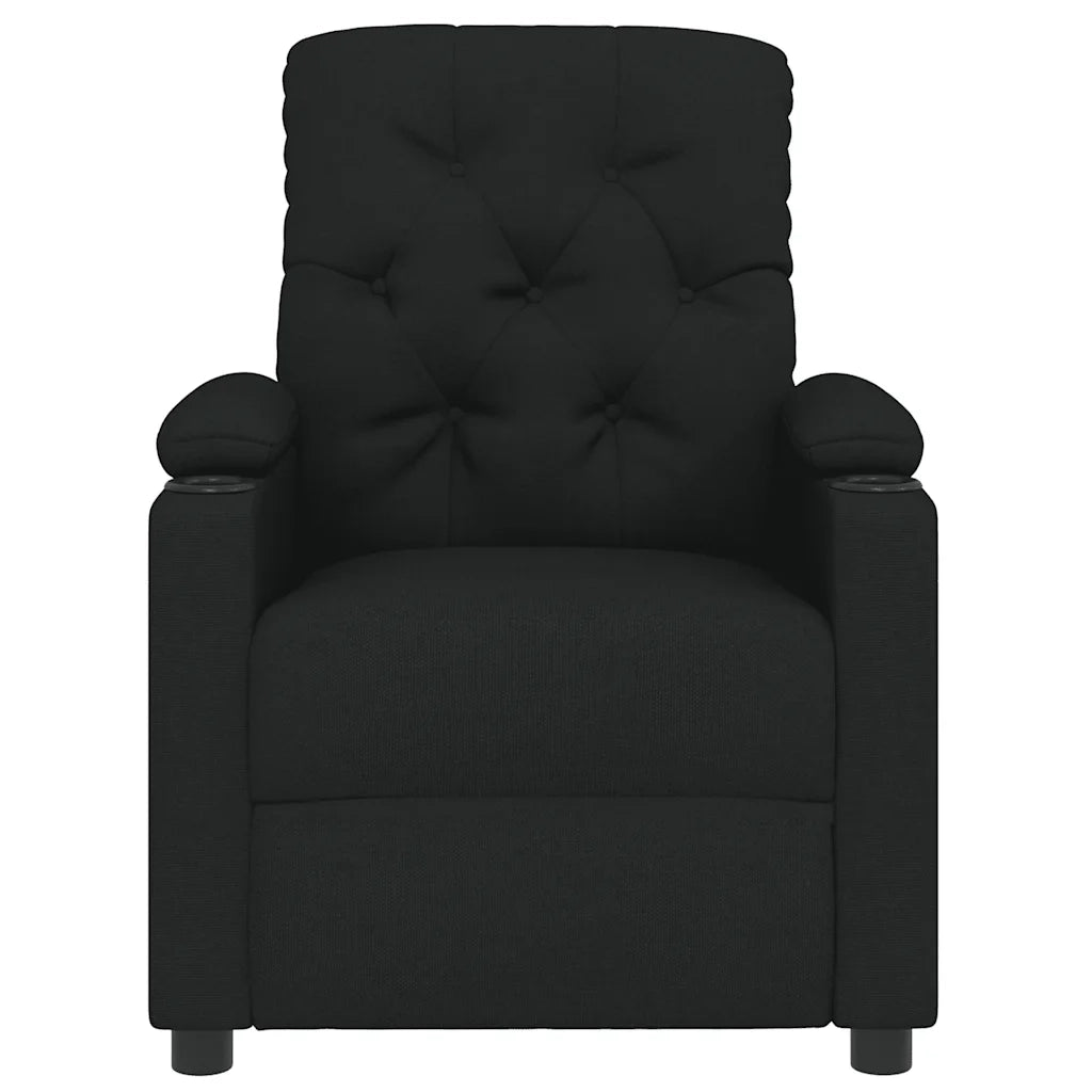 Poltrona Reclinabile in Tessuto Nero 339104