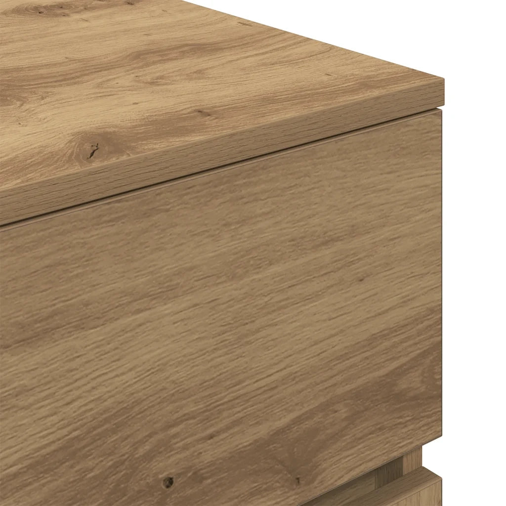Comodino Rovere Artigianale 39x35x65 cm in Legno Multistrato 861335