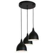 Lampada a sospensione Noak Classic nera 3xE27 Luminex