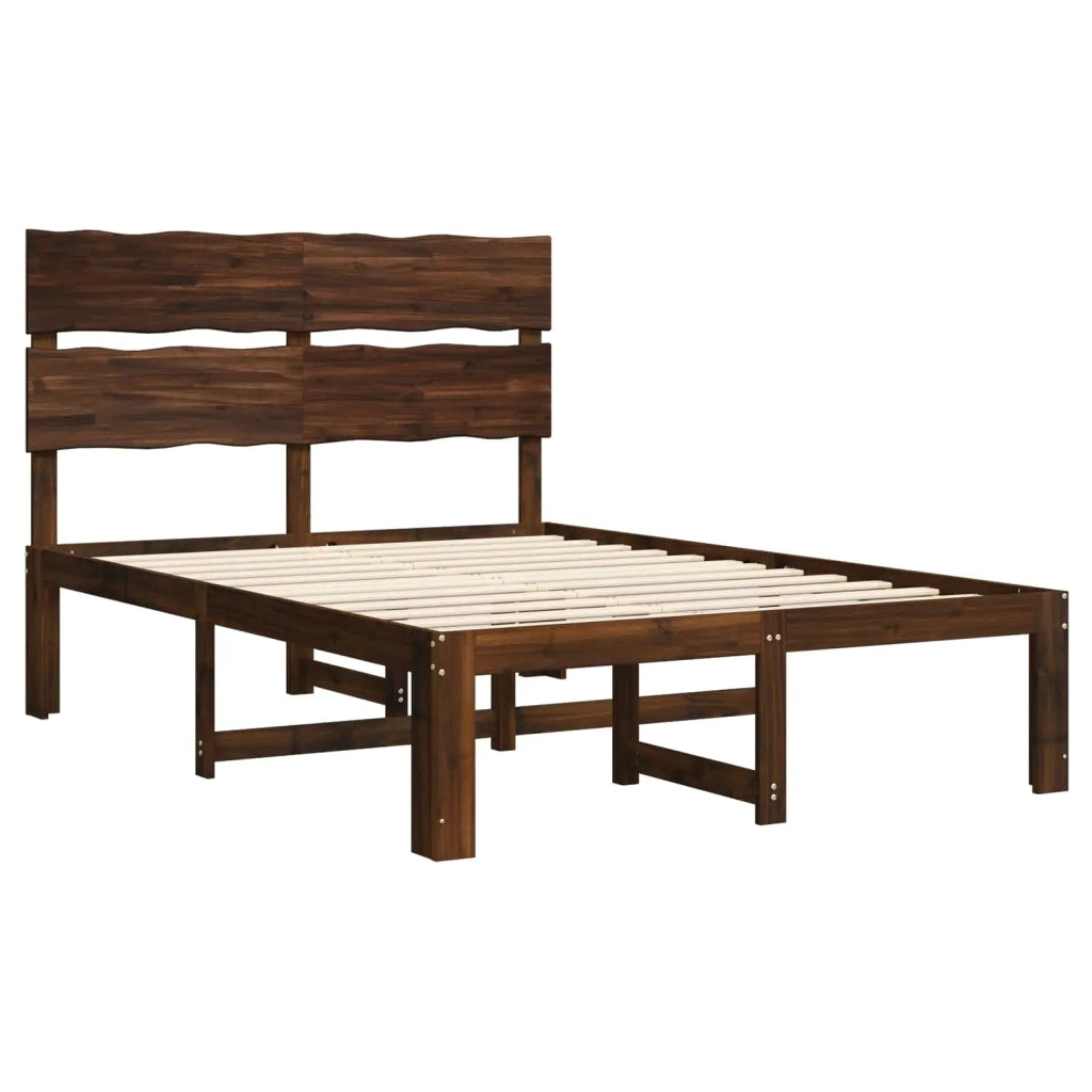 Letto matrimoniale con testiera ROSTOCK Marrone Scuro 3405479