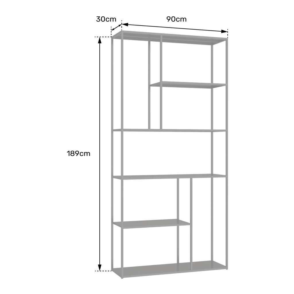Libreria in metallo 189cm bianca LAUREEN