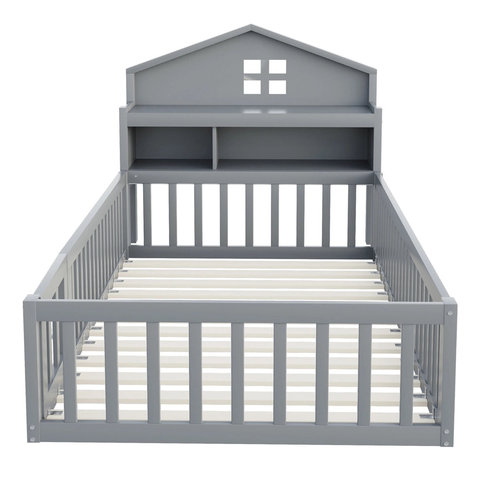 Letto bambini - Xylo - 90x200 cm contenitore grigio