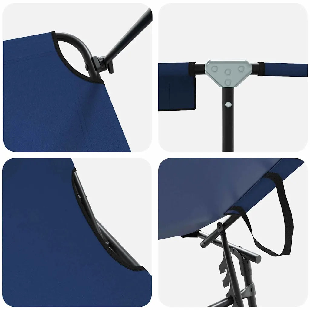 Lettino prendisole pieghevole Blu 190 x 57 x 81 cm Oxford 42003128