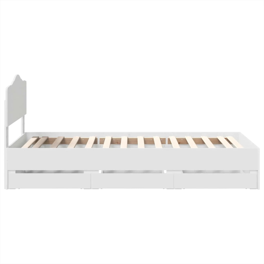 Struttura del letto Bianco 75 x 190 cm Legno Ingegnerizzato 3413054