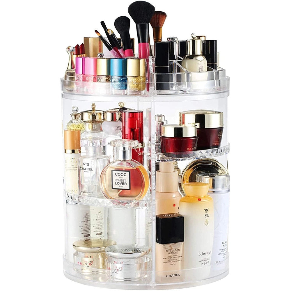 Trade Shop - Espositore Girevole Trasparente Porta Trucchi Cosmetici Organizer Smalti -