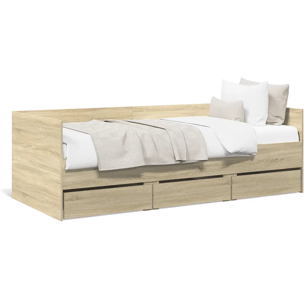 Divano Letto con Cassetti senza Materasso 100x200 cm