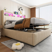 letto imbottito lino beige 140 x 200 cm