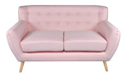 Divano 2 posti in tessuto rosa dallo stile scandinavo - Emily - DI-EM192P