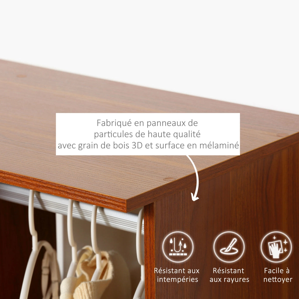Armadio Guardaroba ¨C zephmum ¨C Noce 90x51x200