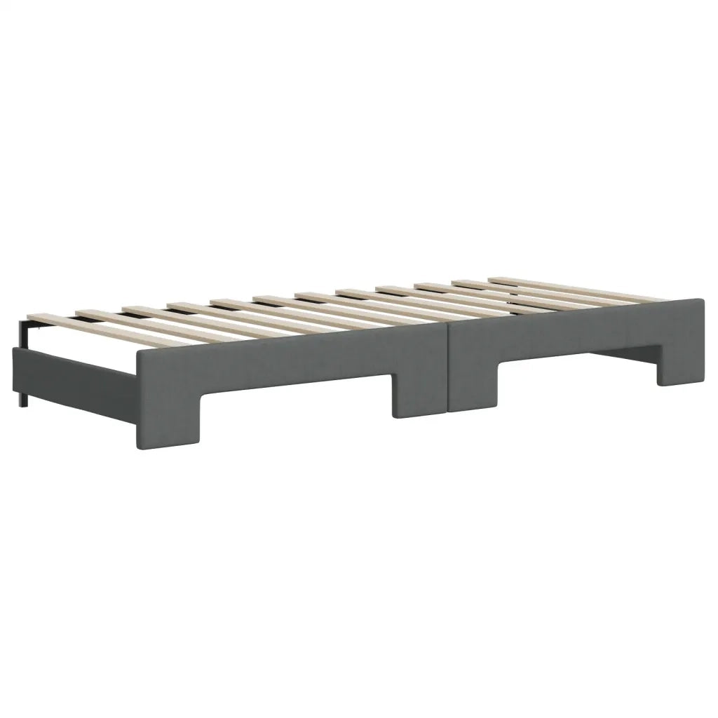 Divano letto | Sof¨¤ letto | Letto singolo Estraibile Grigio Scuro 100x200 Tessuto