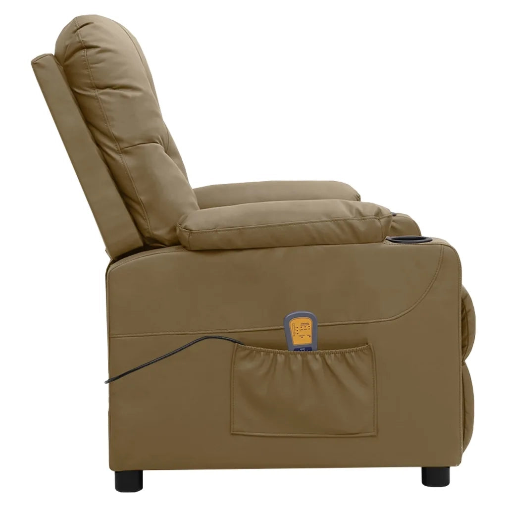 Poltrona Massaggiante Cappuccino in Similpelle 339131
