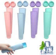 Forme per gelati in silicone - 8 pezzi - Forme per gelati riciclabili - Utilizzo multifunzionale - Sicure e ambientalmente friendly - Facili da pulire - Forme per gelati