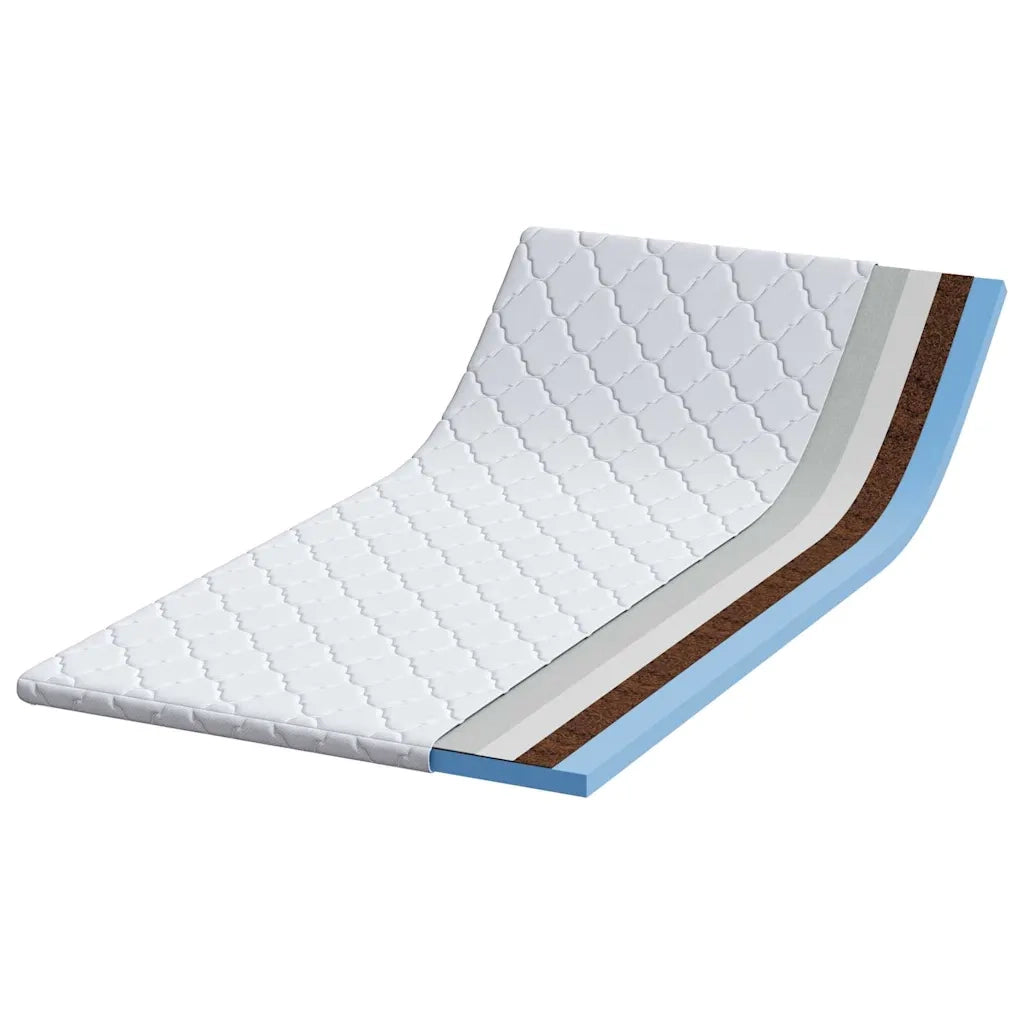 Topper al cocco Bianco 90 x 200 cm Tessuto Jacquard CFW1883309
