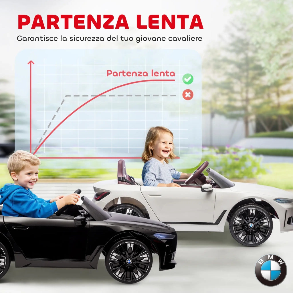 Macchina Elettrica per Bambini 12V con Licenza BMW I4 Nera