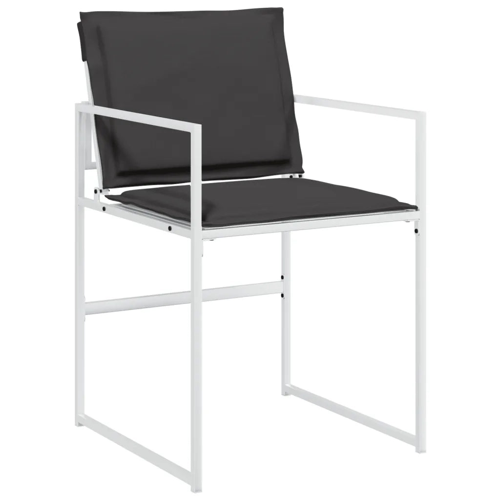 Set da Pranzo da Giardino 15 pz con Cuscini Bianco in Textilene 3295111