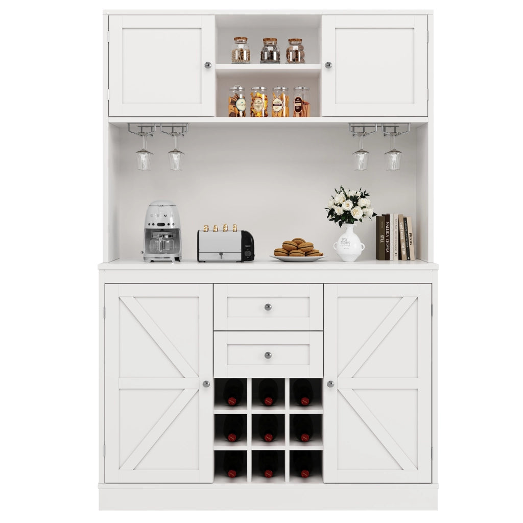 Credenza Buffet con Ripiani, Ante e Cassetti ¨C Xylo ¨C Bianco, Legno