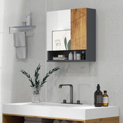 Armadietto da bagno specchio ¨C Minimal ¨C 55x17x55 cm grigio scuro