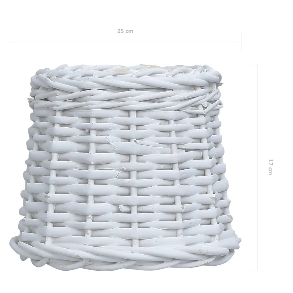 Paralume in Vimini 25x17 cm Bianco 287618
