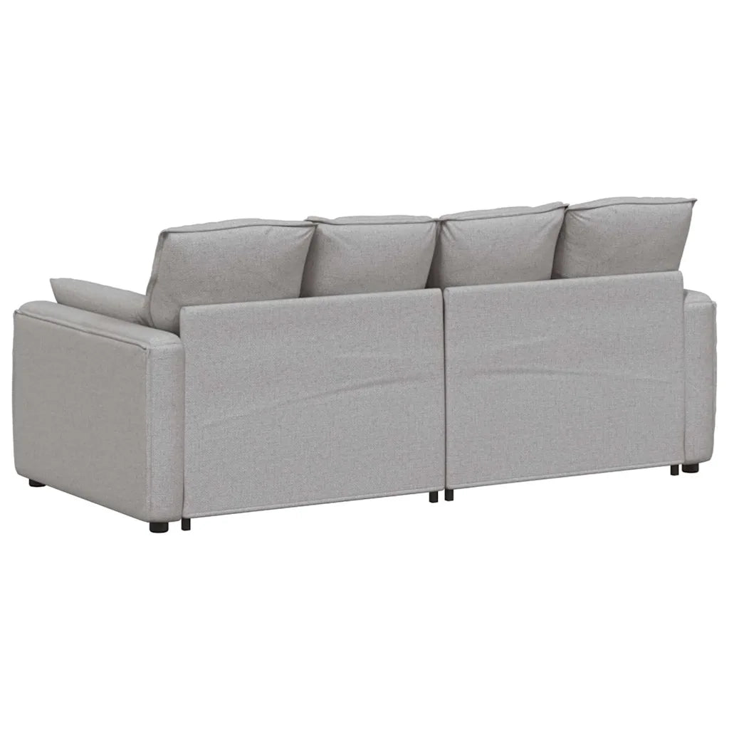 Divano Modulare con Cuscini-Sofa Modulare-Divanetto Grigio Nuvola
