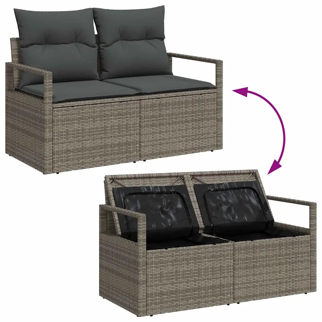 Set Divano da Giardino 7 pcs Grigio polyrattan 3356319