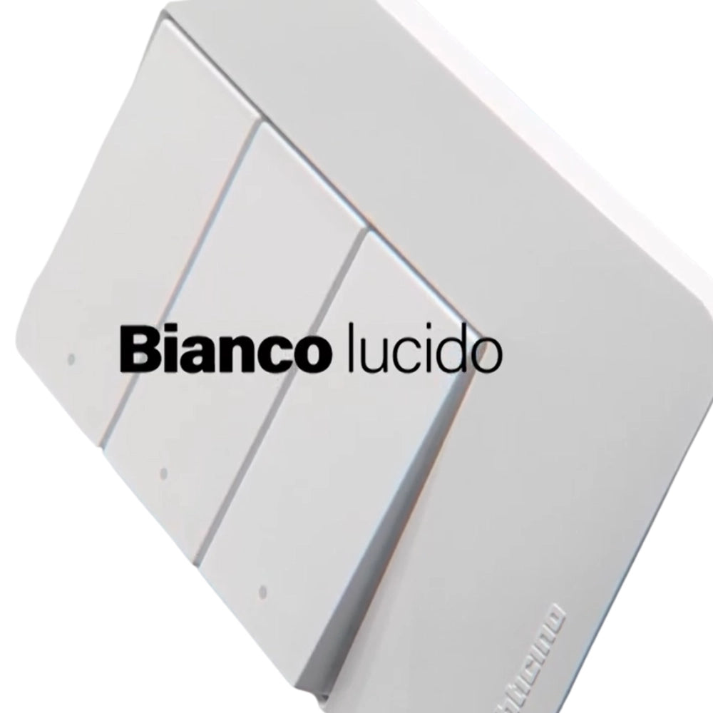 Bticino matixgo placca 3 moduli in tecnopolimero resistente per impianti elettrici *** colore bianco, confezione 1