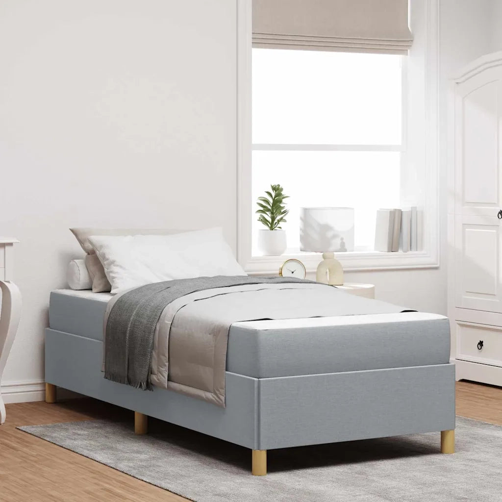 Struttura del letto Grigio chiaro 90 x 190 cm Tessuto 3398899