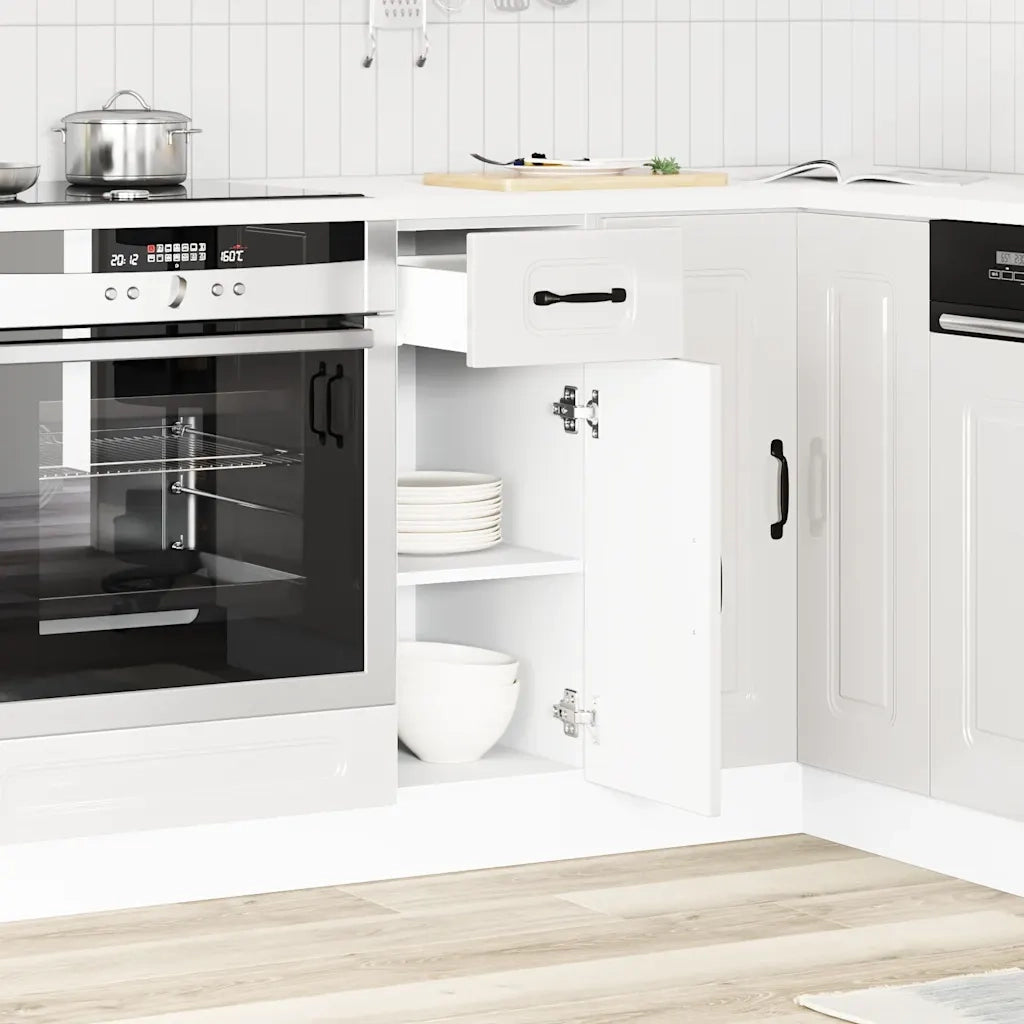Base da Cucina Kalmar Bianco Lucido in Legno Multistrato 853459