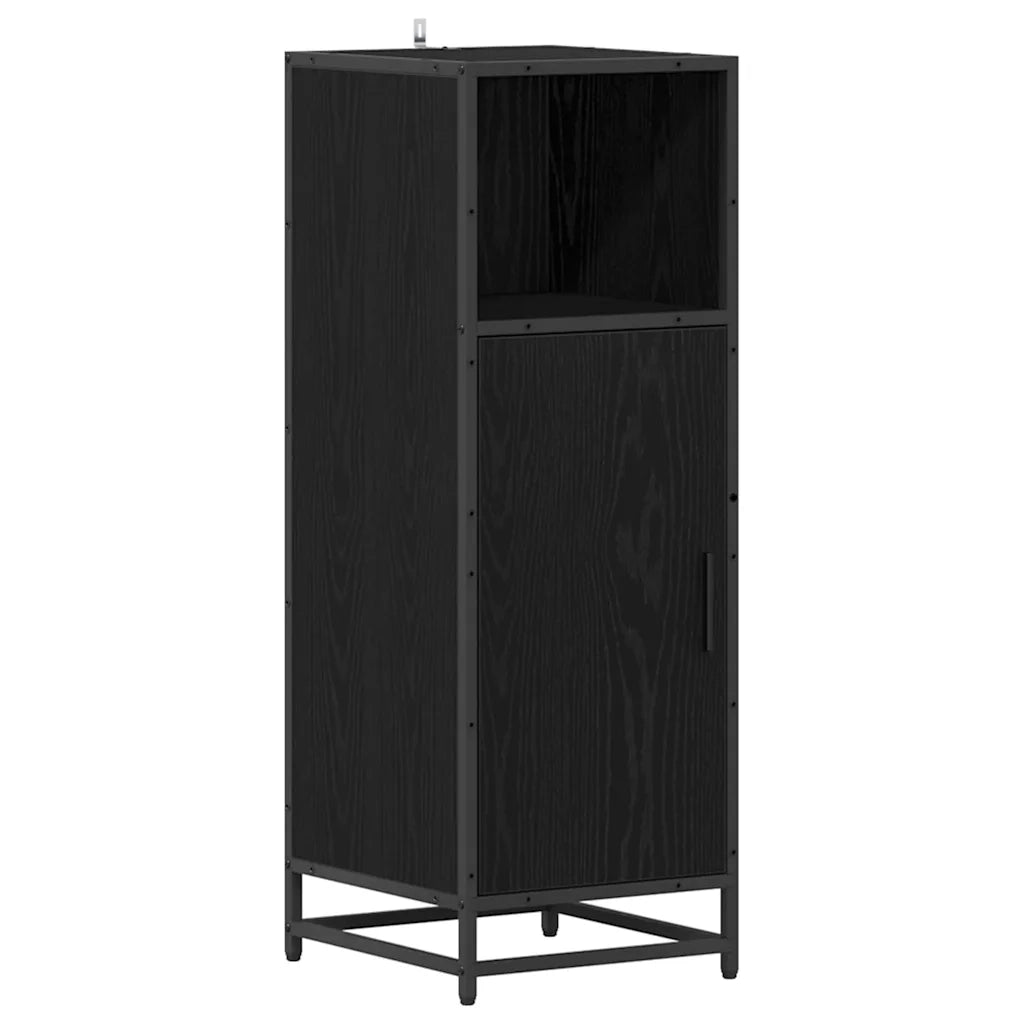 Set di mobili per il bagno 3 pcs Rovere Nero Legno multistrato 3402401