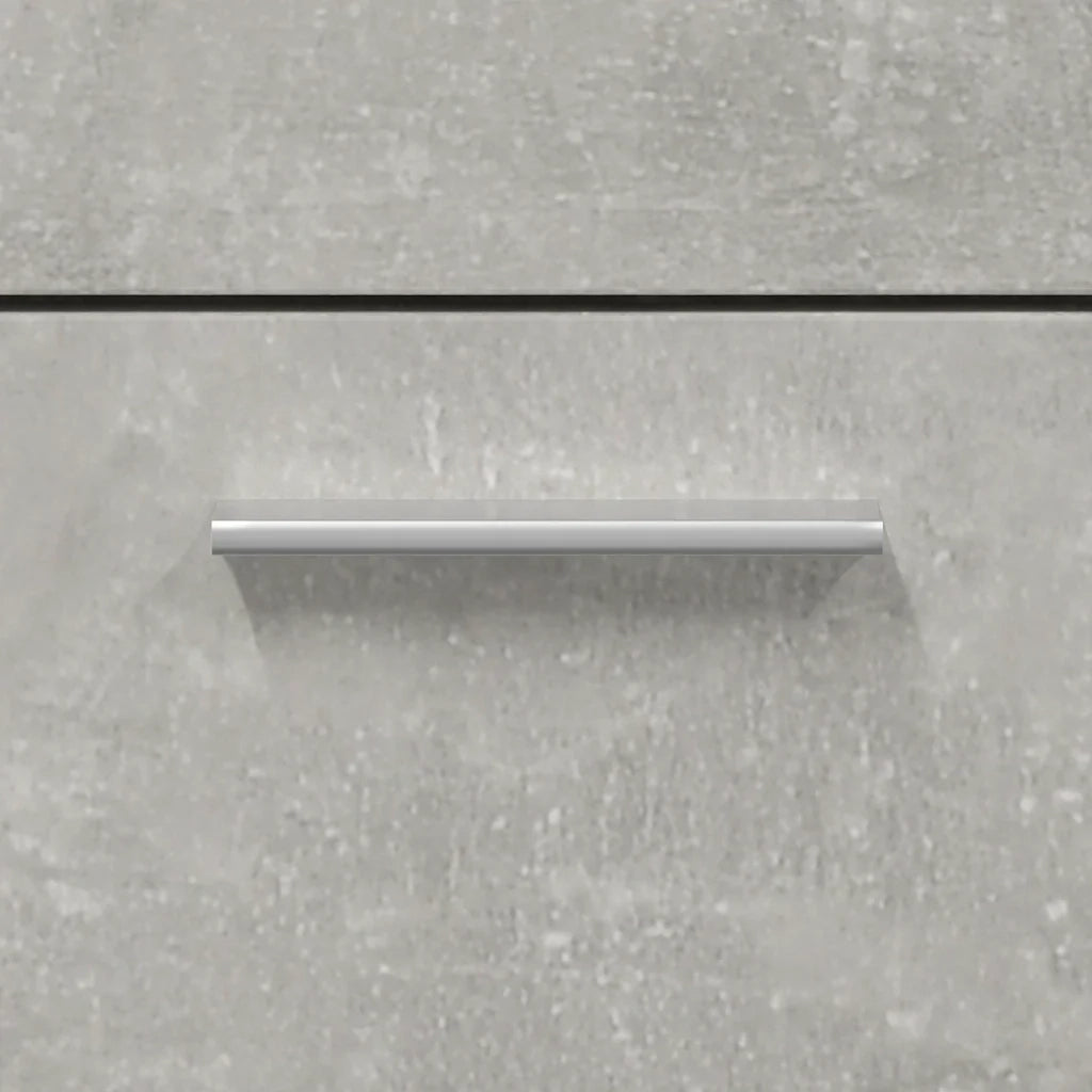 Mobile da Bagno | Armadio da bagno con Specchio Grigio Cemento Legno Multistrato