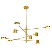 Lampadario Remdal rame bracci asimmetrici LED 36W Italux