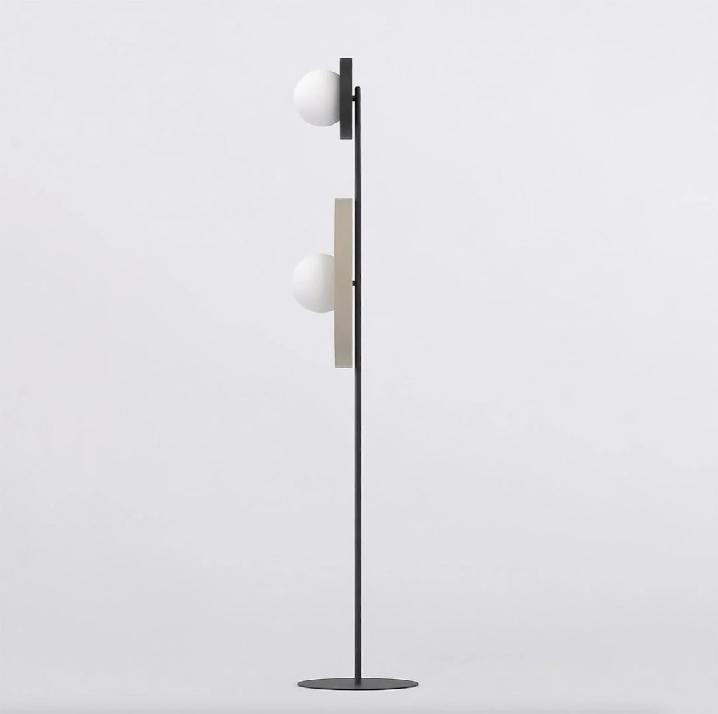 Lampada da terra moderna nero/beige 2xG9 KISS Emibig